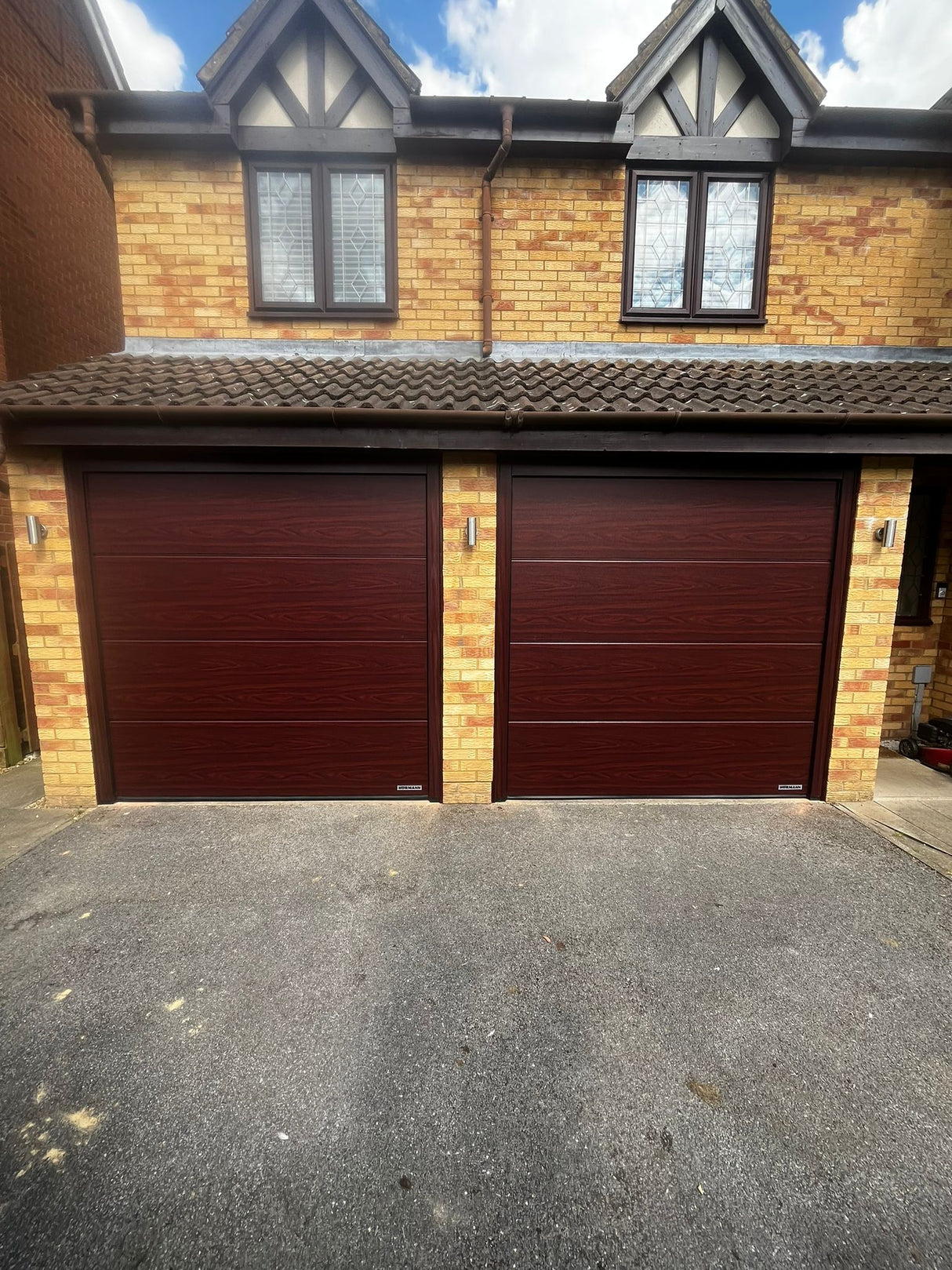 Hormann LPU 42 L-Ribbed Decograin Sectional Garage Door