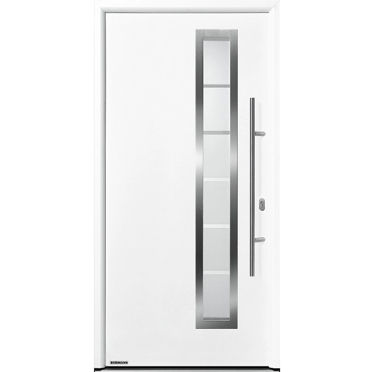 Hormann Thermo65 Style 730B (sand-blasted glass with 7 clear stripes) Door