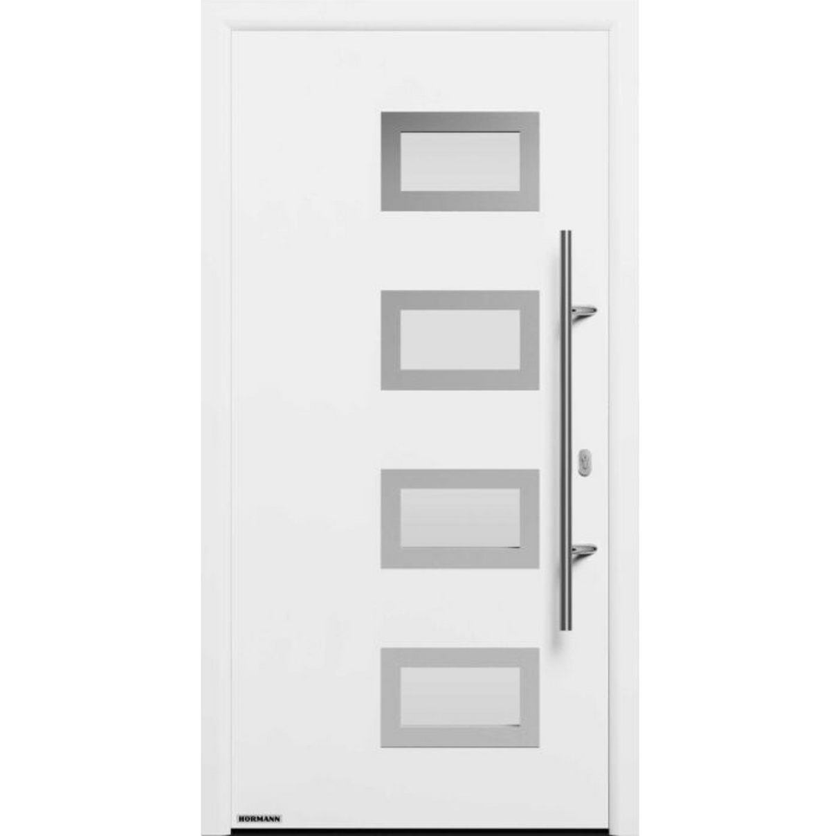 Hormann Thermo65 Style 830S (satin-finished glass) Entrance Door
