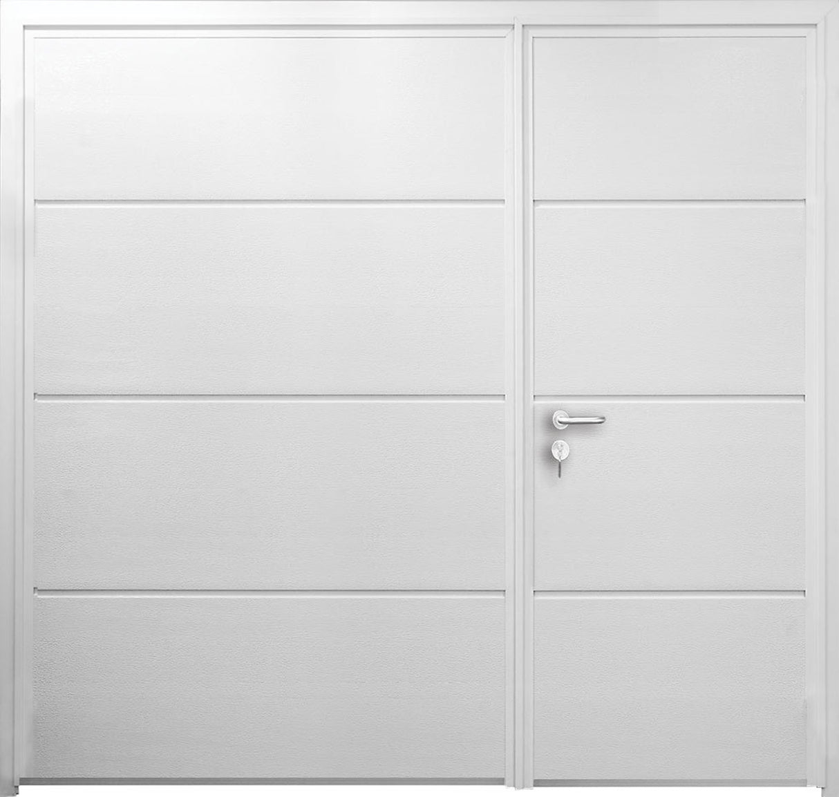 Teckentrup Solid Ribbed Horizontal Side-Hinged Door