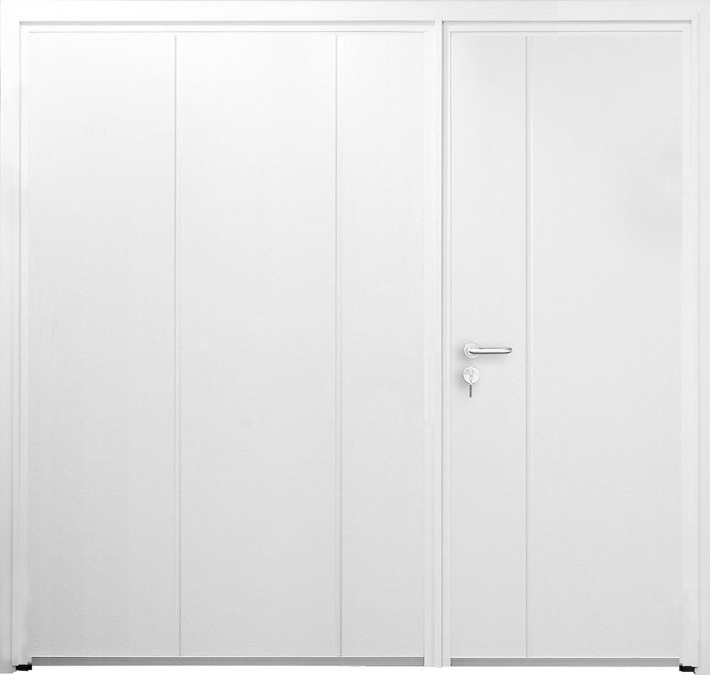 Teckentrup Solid Ribbed Vertical Side-Hinged Door