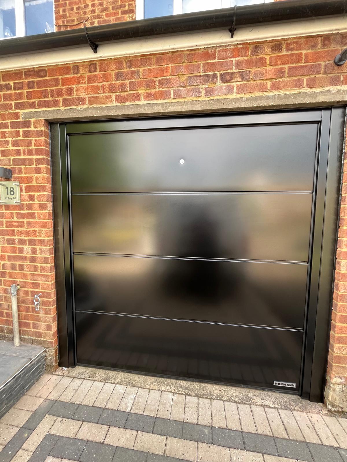 Hormann LPU 42 L-Ribbed Silkgrain Sectional Garage Door