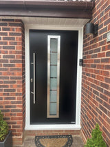 Hormann Thermo46 Style 700B (sand-blasted glass with 7 clear stripes) Door
