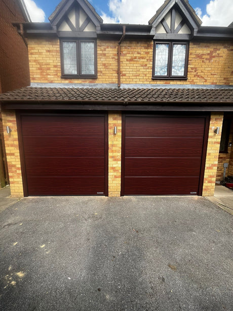 Hormann LPU 42 L-Ribbed Decograin Sectional Garage Door