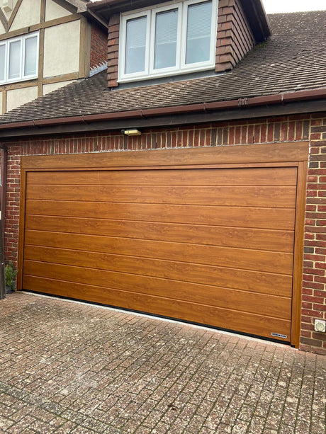 Hormann LPU 42 M-Ribbed Decograin Sectional Garage Door