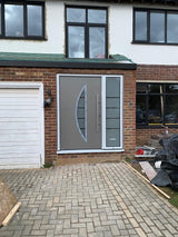 Hormann Thermo65 Style 900D (sand-blasted glass with 4 clear stripes) Door