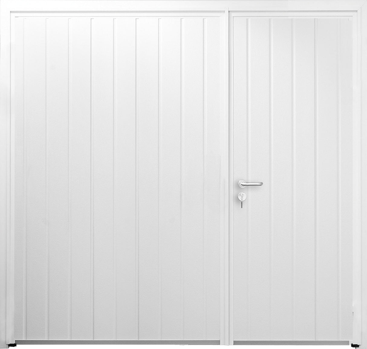 Teckentrup Standard Ribbed Vertical Side-Hinged Door