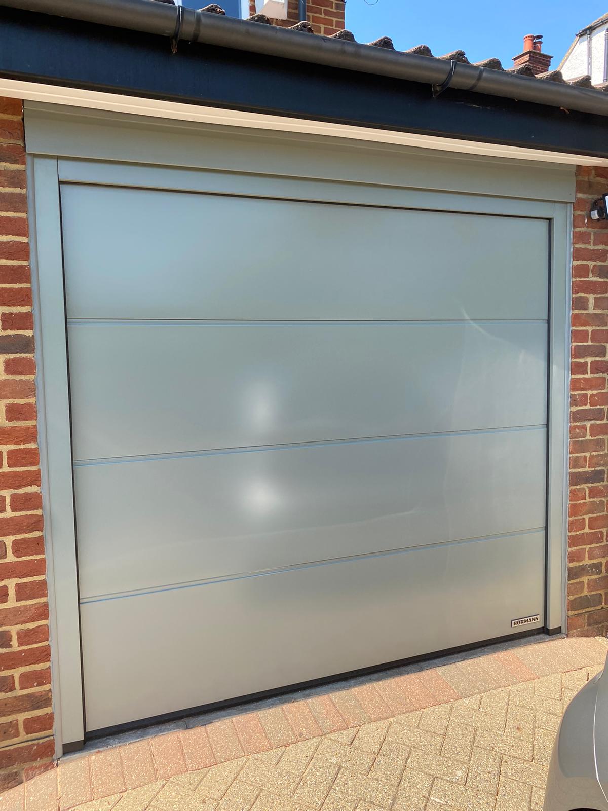 Hormann LPU 42 L-Ribbed Silkgrain Sectional Garage Door