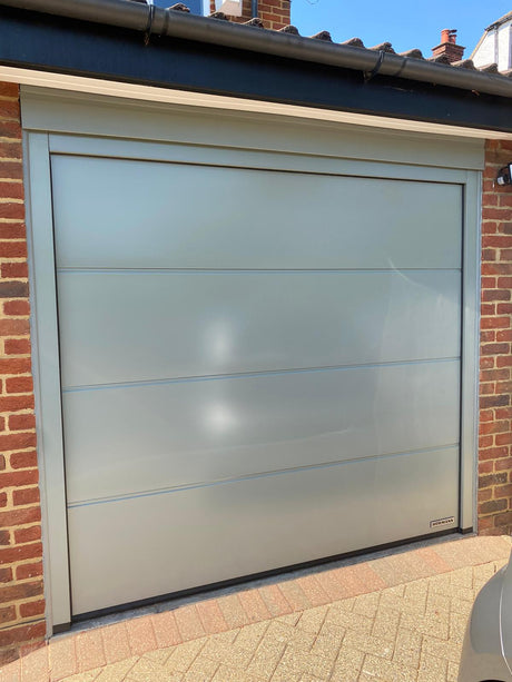 Hormann LPU 42 L-Ribbed Silkgrain Sectional Garage Door