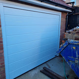 Hormann LPU 42 M-Ribbed Woodgrain Sectional Door